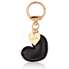 1Pc Imitation Leather Heart Keychain KEYC-CL0001-14A-7