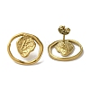 Ion Plating(IP) 304 Stainless Steel Stud Earrings for Women EJEW-Z066-12G-2