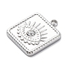 304 Stainless Steel Rhinestone Pendants STAS-S163-32P-2