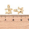 Brass Micro Pave Cubic Zirconia Charms KK-A284-11B-G-3