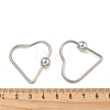 304 Stainless Steel Screw Carabiner Lock Charms STAS-C092-03A-P-3