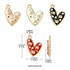 8Pcs 4 Colors Alloy Enamel Pendants ENAM-FS0001-63-5