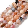 Dyed & Heated Natural Fire Crackle Agate Beads Strands G-P539-B01-25-1