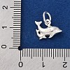 925 Sterling Silver Double Dolphin Charms STER-G045-12S-3