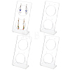 Transparent Acrylic Earring Display Stands EDIS-WH0012-18-1