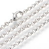 Iron Rolo Chains Necklace Making LS-MAK-R015-75cm-P-1