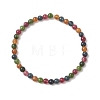 Natural Green Jade Imitation Tourmaline Beaded Stretch Bracelets for Women Men BJEW-JB13468-2