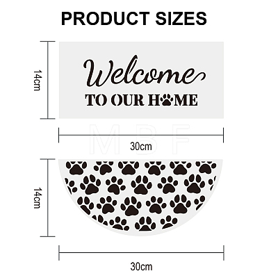 1 Set Animal Print PET Hollow Out Drawing Painting Stencils DIY-MA0002-27-1