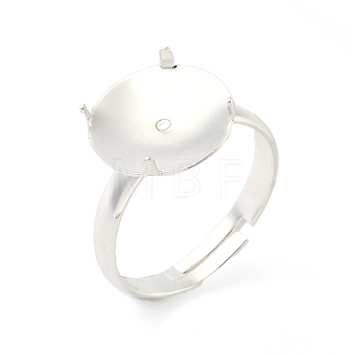 Adjustable Brass 4 Prong Ring Settings KK-K414-04C-S-1