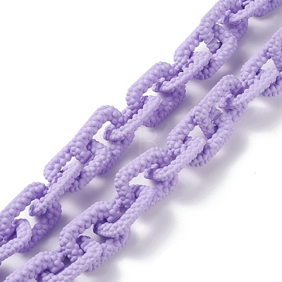 Opaque Spray Painted Acrylic Cable Chains AJEW-JB01100-1