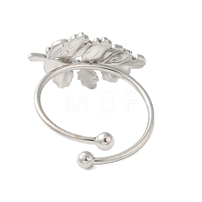 304 Stainless Steel Open Cuff Ring RJEW-M167-10A-P-1