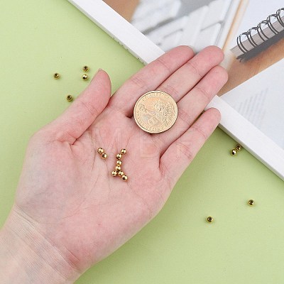 Round PVD Vacuum Plating 304 Stainless Steel Beads LS-X-STAS-F105-03-4mm-1