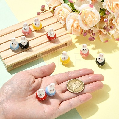 10Pcs 5 Colors Handmade Porcelain Beads PORC-CJ0001-48-1