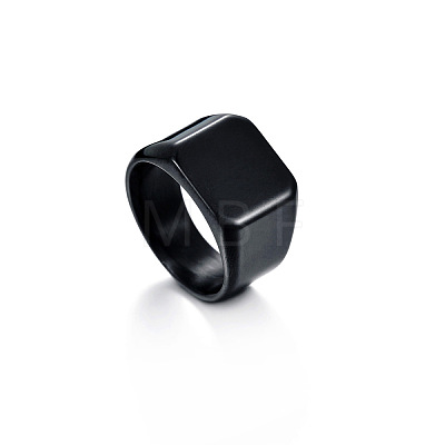 Square 304 Stainless Steel Finger Rings WGB1DFB-05-1