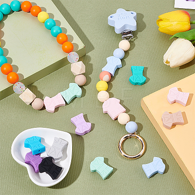 24Pcs 12 Colors Food Grade Eco-Friendly Silicone Beads SIL-CA0001-19-1