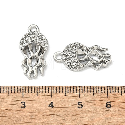 Alloy Crystal Rhinestone Pendants X-FIND-G108-04B-P-1