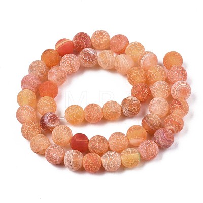 Natural Weathered Agate Beads Strands X-G-S259-05H-8mm-1