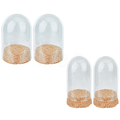 4 Sets 2 Style Glass Dome Cover AJEW-HY0001-03-1