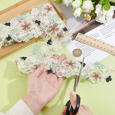 5 Yards Polyester Flower DIY-PH0038-22-1