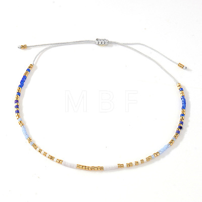 Adjustable Glass Seed Bead Braided Bead Bracelets for Women MX1312-4-1