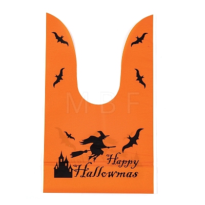 100Pcs Rabbit Shaped Halloween Candy Plastic Bags ABAG-U001-02A-1