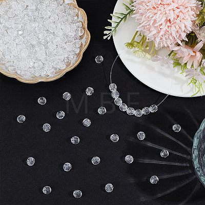 600Pcs Round Transparent Acrylic Beads MACR-ME0001-24-1