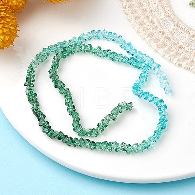Transparent Baking Paint Glass Bead Strands GLAA-YW0003-17C-1