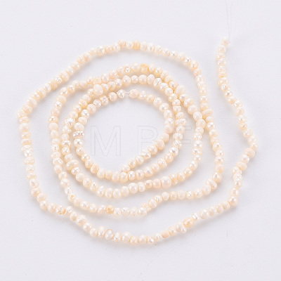 Natural Cultured Freshwater Pearl Beads Strands PEAR-S016-001-1