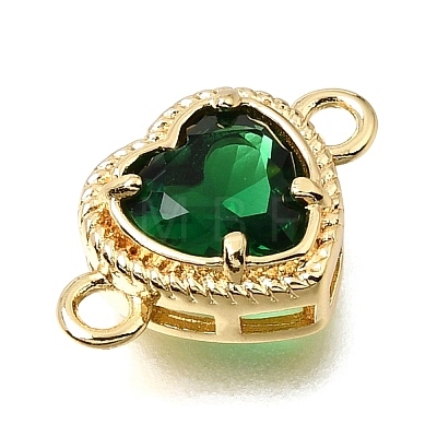 Brass Glass Connector Charms KK-E802-26G-B-1