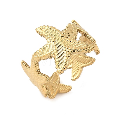 304 Stainless Steel Open Cuff Rings for Women LS-RJEW-U060-01A-G-1