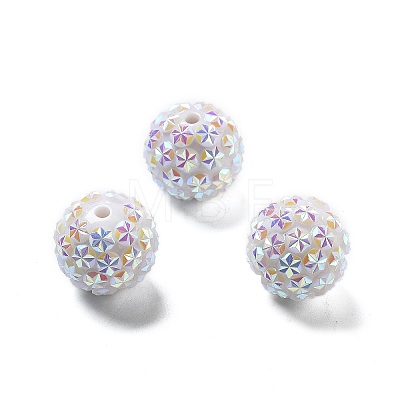Acrylic Rhinestone Ball Beads OACR-A035-01A-1