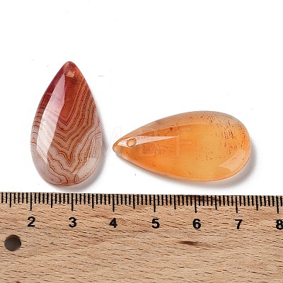 Dyed & Heated Natural Agate Pendants G-G065-03A-1