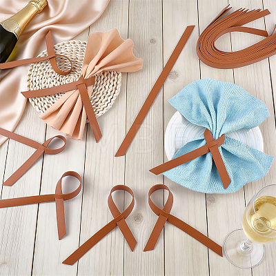 Imitation Leather Napkin Rings Straps AJEW-WH0709-340A-1