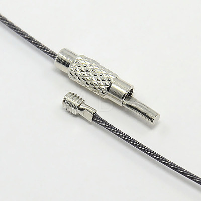 201 Stainless Steel Wire Necklace Cord X-TWIR-SW001-10-1