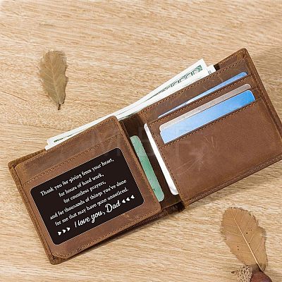 Fingerinspire 1 Pc Rectangle Stainless Steel Blank Thermal Transfer Cards DIY-FG0001-81L-1
