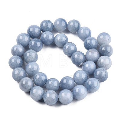 Natural Dyed Yellow Jade Beads Strands X-G-R271-12mm-YXS18-01-1