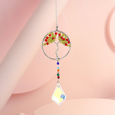 Crystals Tree of Life Hanging Pendants Decoration PW-WG39789-04-1