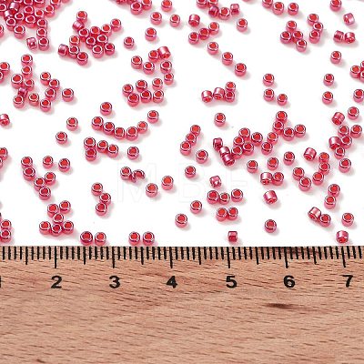 Transparent Colours Luster Glass Seed Beads SEED-S042-17B-02-1