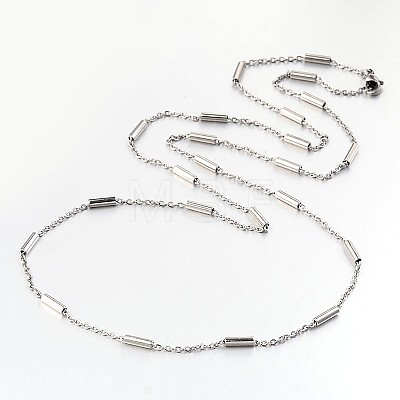 304 Stainless Steel Cable Chain Necklaces NJEW-M136-13P-1