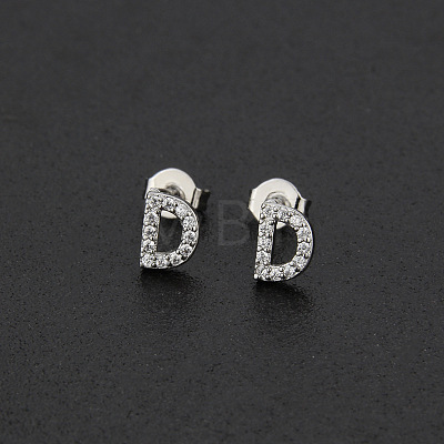Brass Micro Pave Clear Cubic Zirconia Stud Earrings FS-WGC2F12-04-1