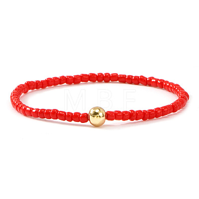 Christmas Glass Seed Beaded Stretch Bracelets for Women OT9576-5-1