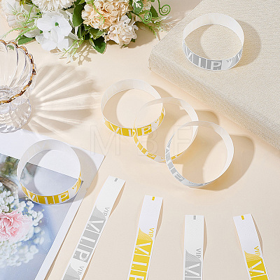 200Pcs 2 Colors VIP PP Plastic Waterproof Bracelets BJEW-SP0001-33-1