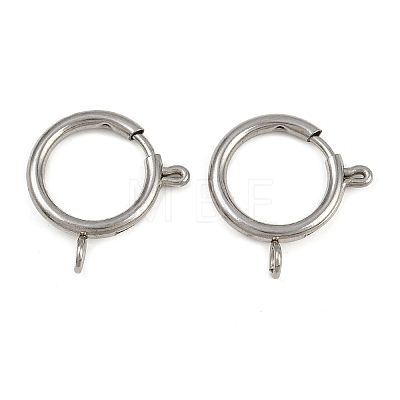 304 Stainless Steel Spring Ring Clasps STAS-B095-05I-P-1