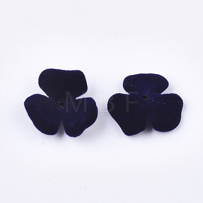 Flocky Acrylic Bead Caps X-OACR-T005-01-03-1