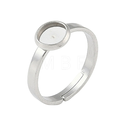 Non-Tarnish 304 Stainless Steel Adjustable Ring Components X-STAS-Z064-07P-01-1