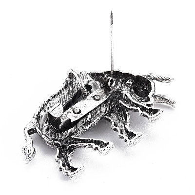 Cow Alloy Brooch PALLOY-N166-002-A02-RS-1