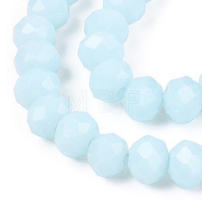 Opaque Solid Color Glass Beads Strands X-EGLA-A034-P8mm-D06-1