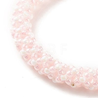 Glass Seed Crochet Beaded Bracelet BJEW-JB08083-02-1