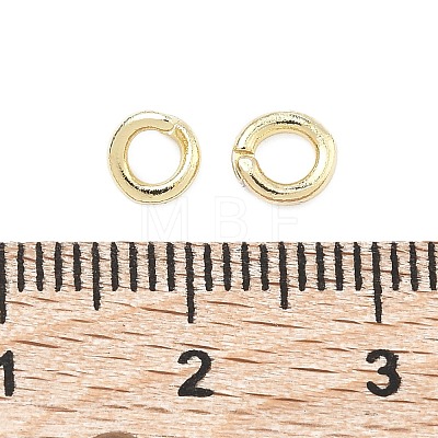 Brass Locking Jump Rings KK-C251-22G-1