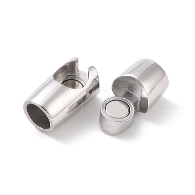 304 Stainless Steel Magnetic Clasps with Glue-in Ends STAS-G276-31-1